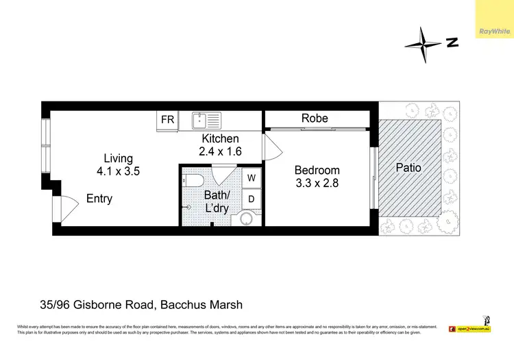 Floorplan of Homely unit listing, 35/96 Gisborne Road, Bacchus Marsh VIC 3340