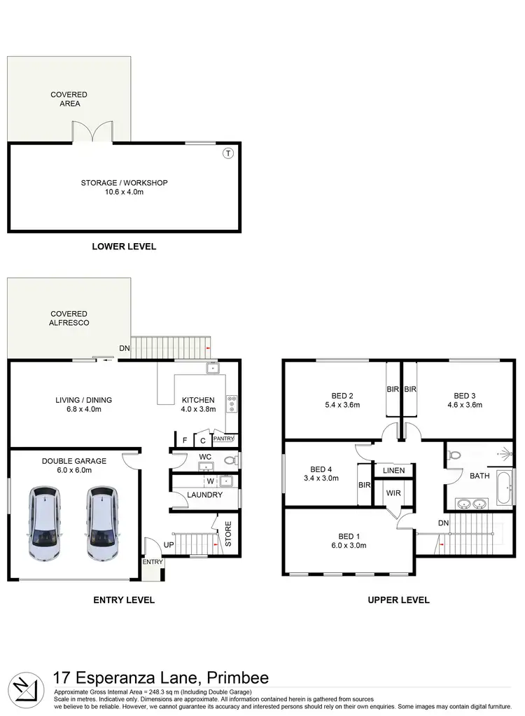 Floorplan of Homely house listing, 17 Esperanza Lane, Primbee NSW 2502