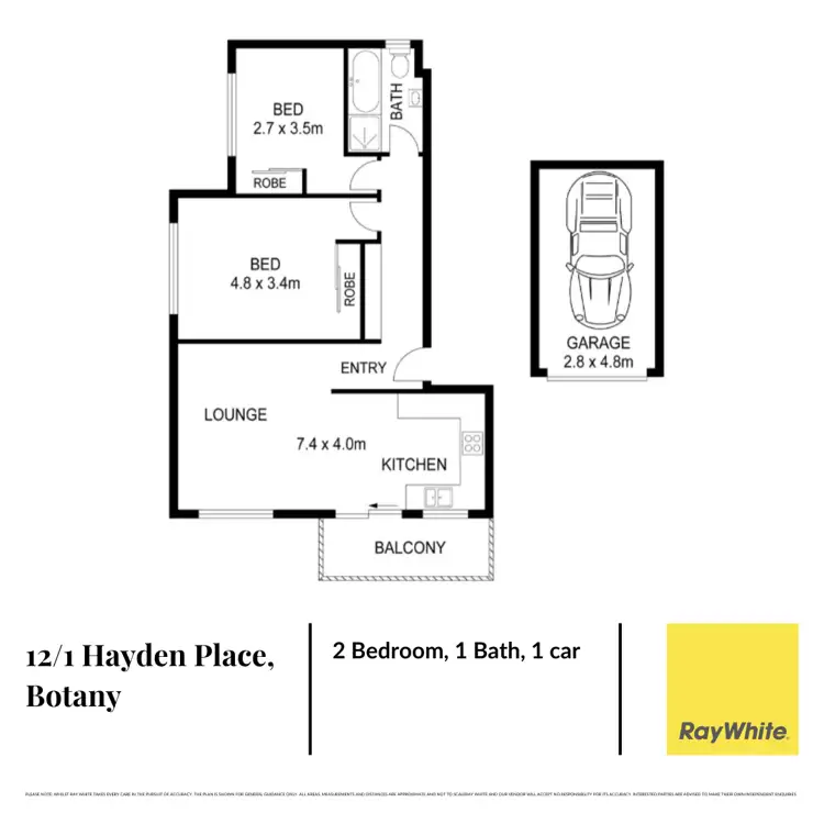 Floorplan of Homely apartment listing, 12/1 Hayden Place, Botany NSW 2019