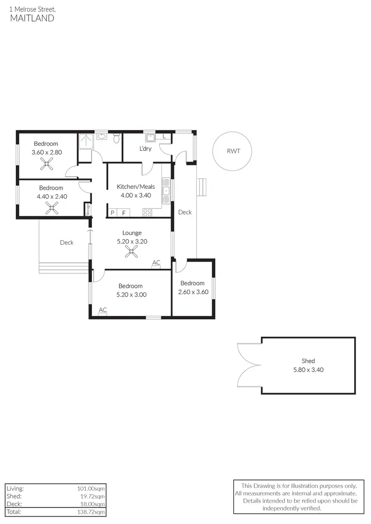 Floorplan of Homely house listing, 1 Melrose Street, Maitland SA 5573