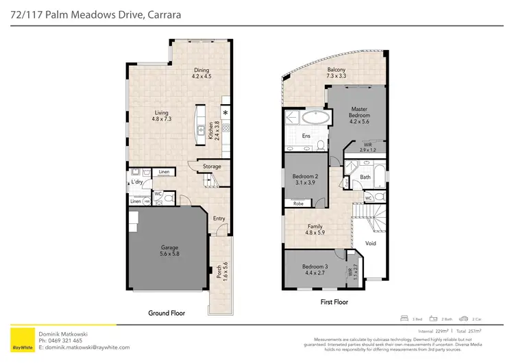 Floorplan of Homely townhouse listing, 70/117 Palm Meadows Drive, Carrara QLD 4211