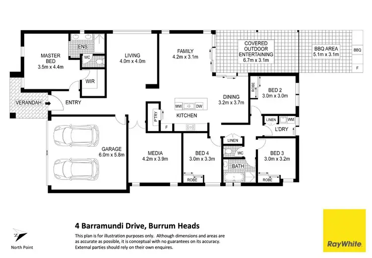 Floorplan of Homely house listing, 4 Barramundi Drive, Burrum Heads QLD 4659