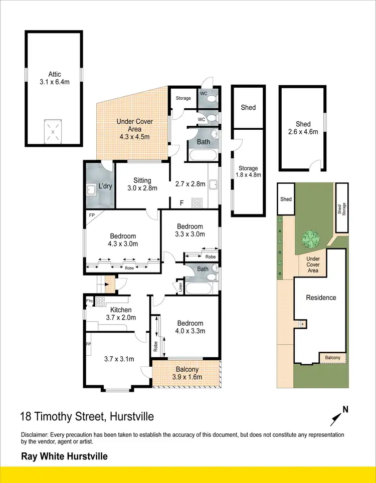 Floorplan of Homely house listing, 18 Timothy Street, Hurstville NSW 2220