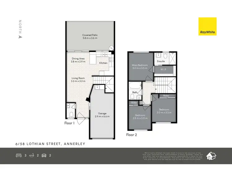 Floorplan of Homely townhouse listing, 6/58 Lothian Street, Annerley QLD 4103
