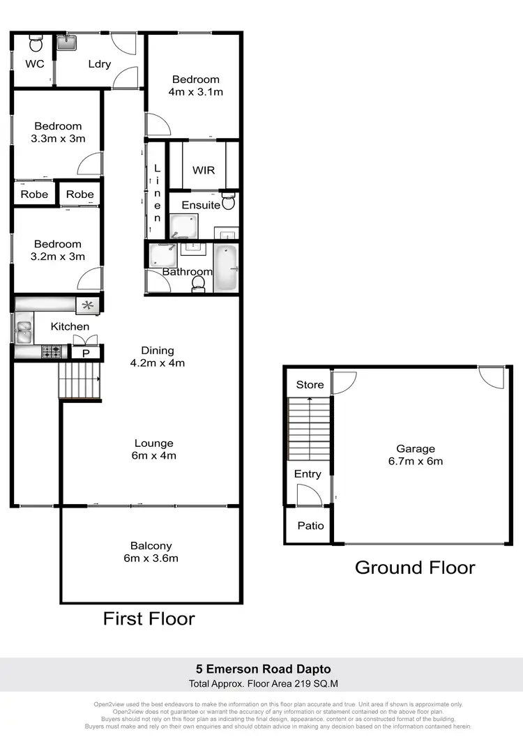 Floorplan of Homely semi-detached listing, 5 Emerson Road, Dapto NSW 2530