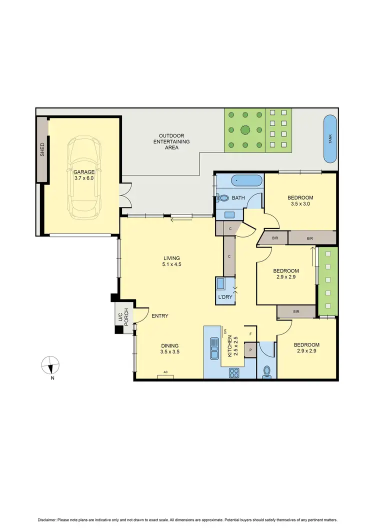 Floorplan of Homely unit listing, 3/95 Daley Street, Glenroy VIC 3046