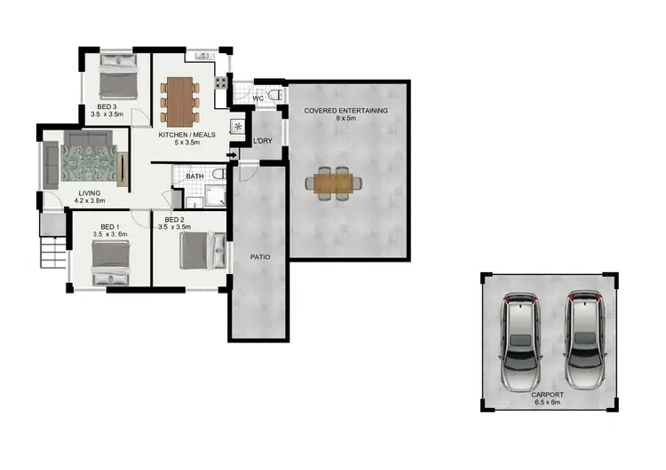 Floorplan of Homely house listing, 3 Tamarind Street, Inala QLD 4077