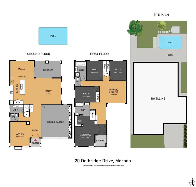 Floorplan of Homely house listing, 20 Delbridge Drive, Mernda VIC 3754