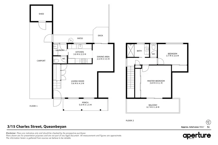 Floorplan of Homely townhouse listing, 3/15 Charles Street, Queanbeyan NSW 2620