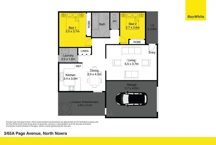 Floorplan of Homely unit listing, 3/65A Page Avenue, North Nowra NSW 2541