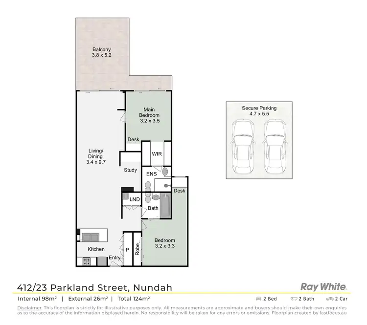 Floorplan of Homely apartment listing, 412/23 Parkland Street, Nundah QLD 4012