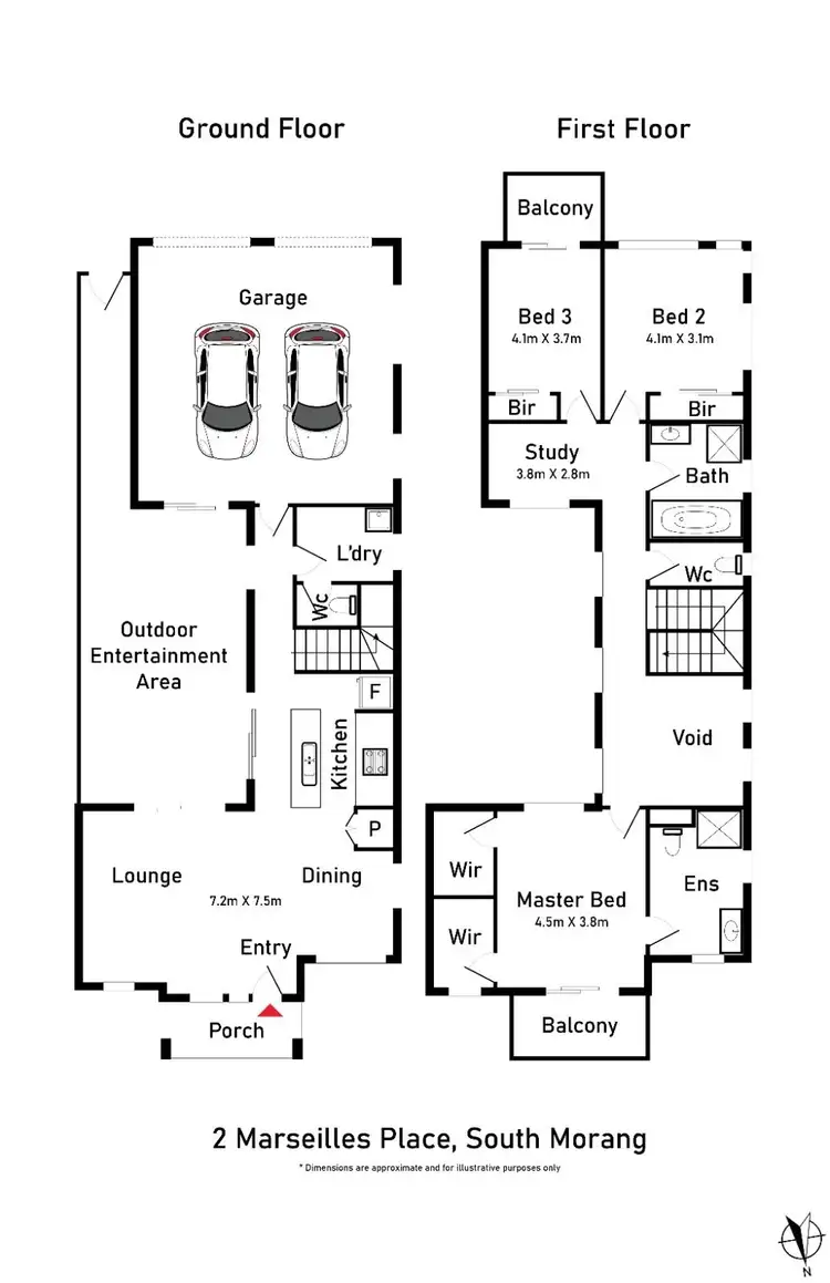 Floorplan of Homely townhouse listing, 2 Marseilles Place, South Morang VIC 3752