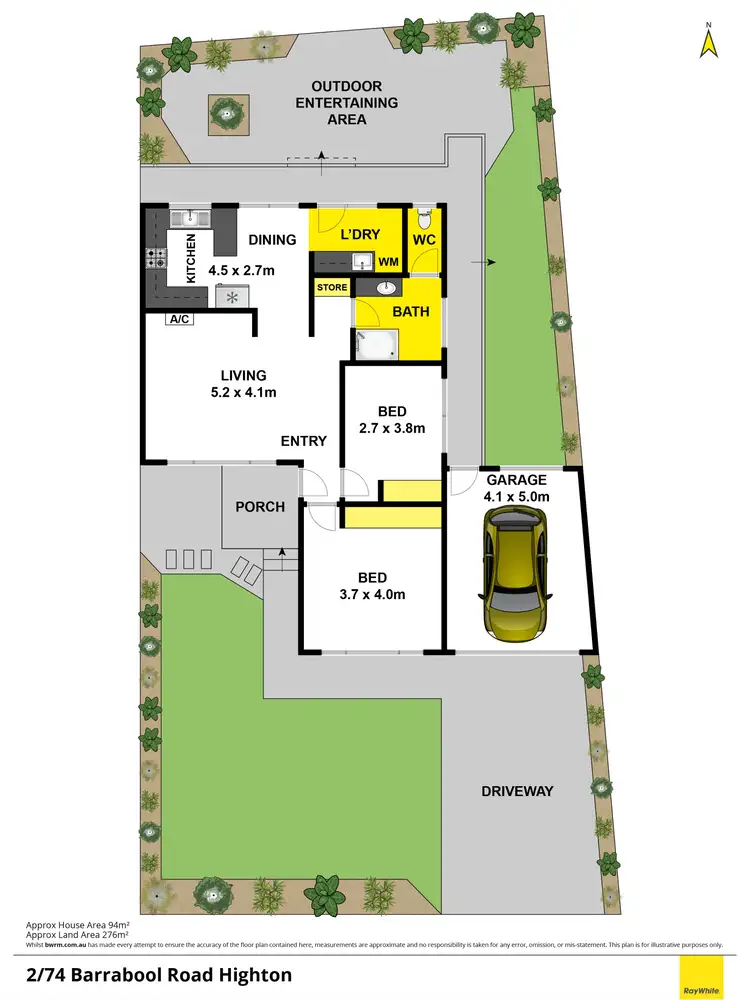 Floorplan of Homely unit listing, 2/74 Barrabool Road, Highton VIC 3216