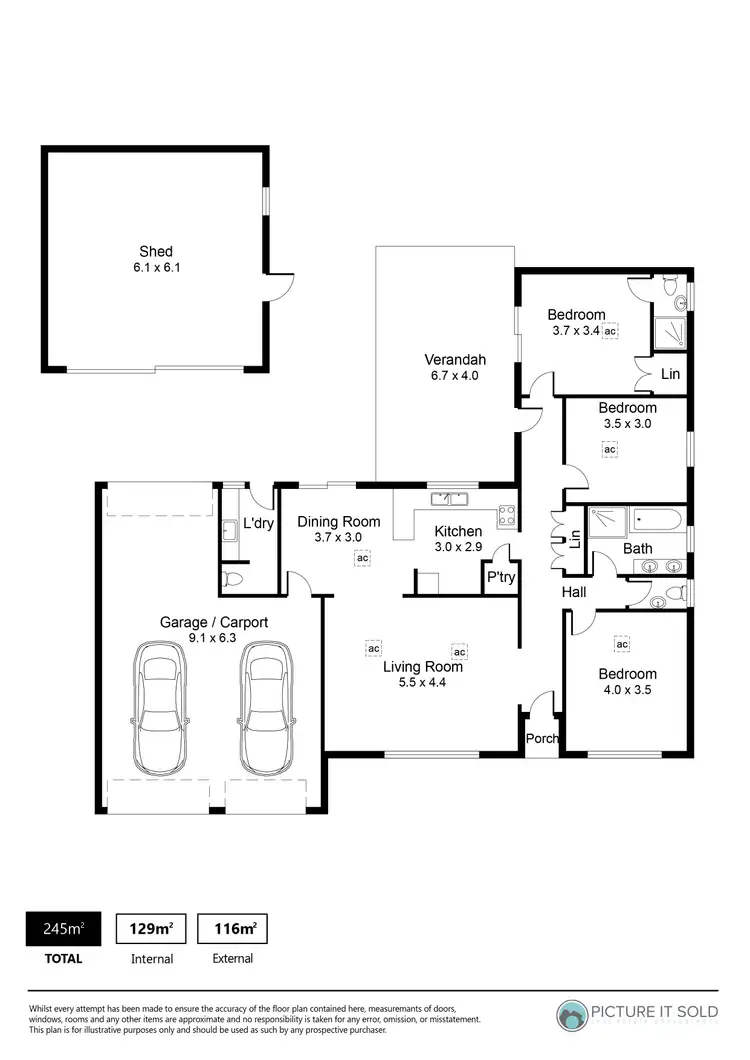 Floorplan of Homely house listing, 7 Royce Avenue, Croydon Park SA 5008