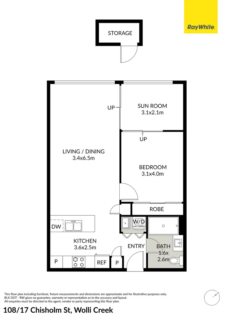 Floorplan of Homely apartment listing, 108/17 Chisholm Street, Wolli Creek NSW 2205