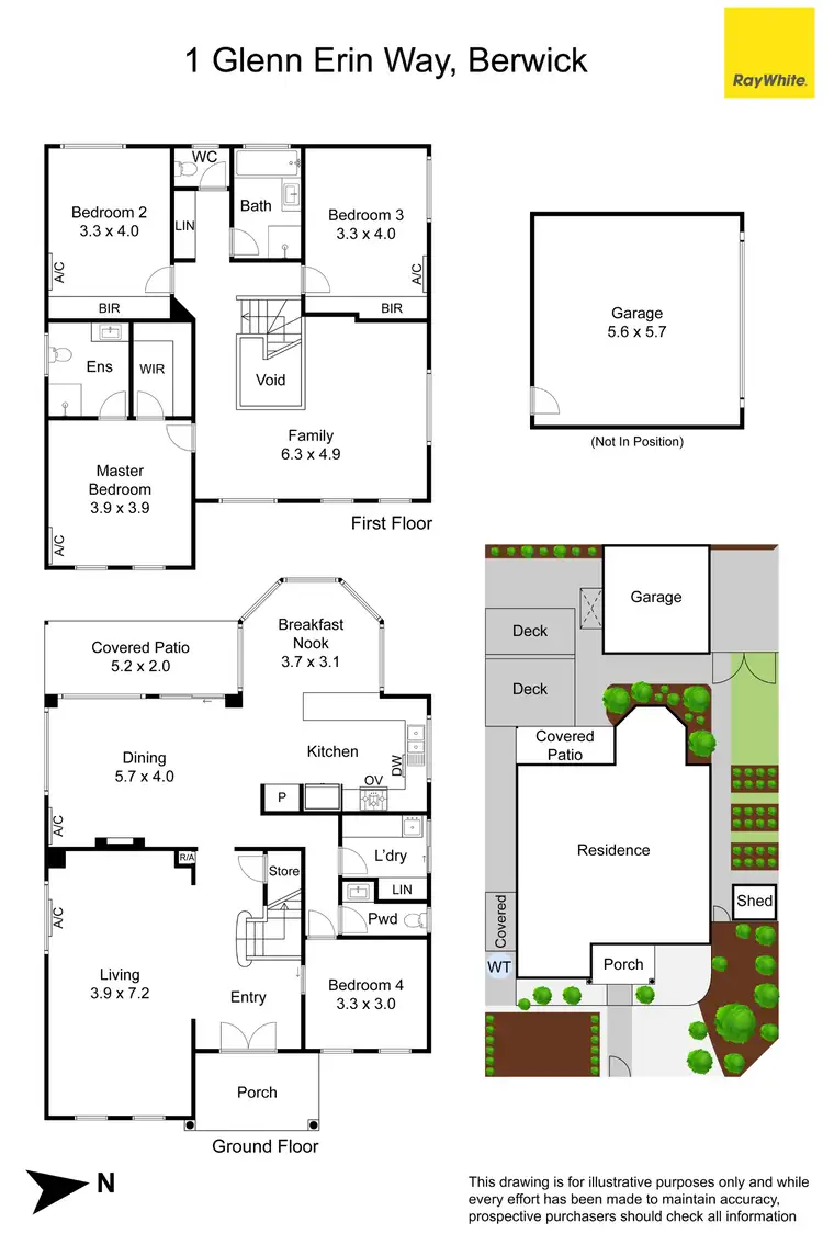 Floorplan of Homely house listing, 1 Glenn Erin Way, Berwick VIC 3806