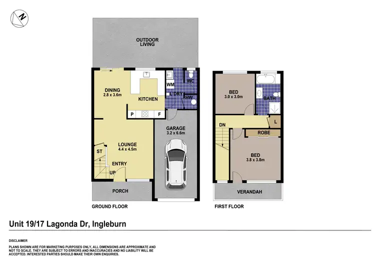 Floorplan of Homely townhouse listing, 19/17 Lagonda Drive, Ingleburn NSW 2565