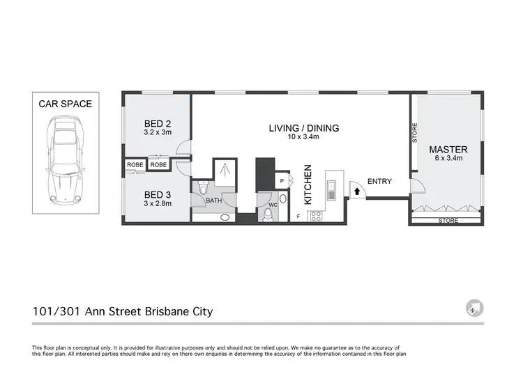 Floorplan of Homely apartment listing, 101/301 Ann Street, Brisbane City QLD 4000