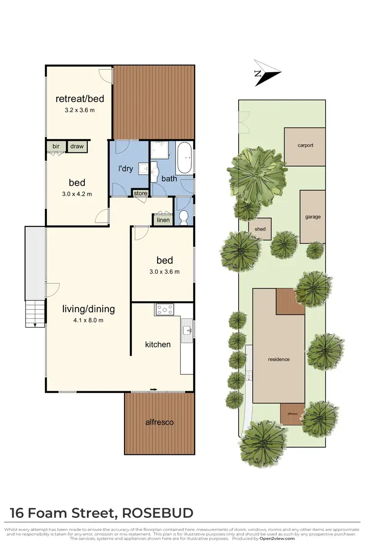 Floorplan of Homely house listing, 16 Foam Street, Rosebud VIC 3939