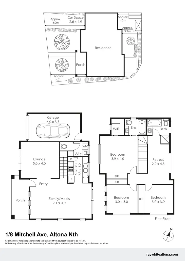 Floorplan of Homely townhouse listing, 1/8 Mitchell Avenue, Altona North VIC 3025