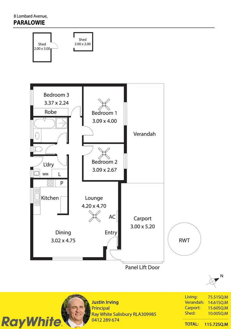 Floorplan of Homely house listing, 8 Lombard Avenue, Paralowie SA 5108