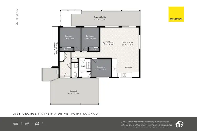 Floorplan of Homely house listing, 3/36 George Nothling Drive, Point Lookout QLD 4183