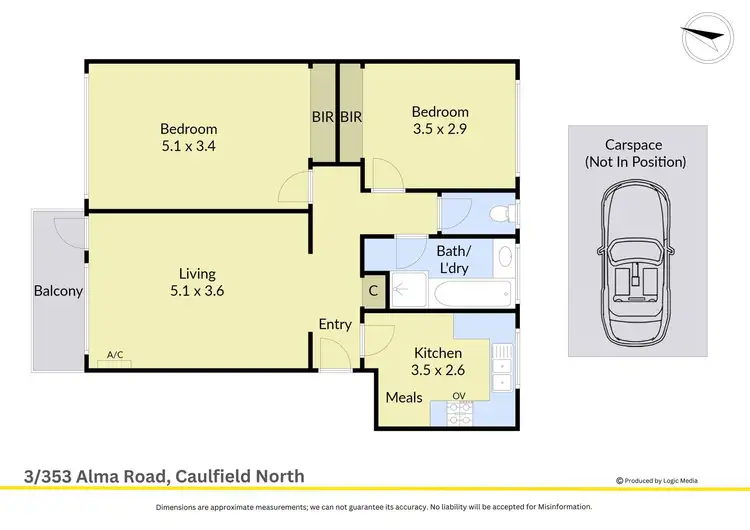 Floorplan of Homely apartment listing, 3/353 Alma Road, Caulfield North VIC 3161