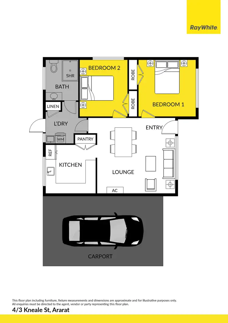 Floorplan of Homely unit listing, 4/3 Kneale Street, Ararat VIC 3377
