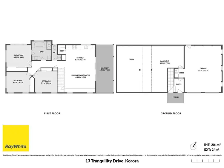 Floorplan of Homely house listing, 13 Tranquility Drive, Korora NSW 2450