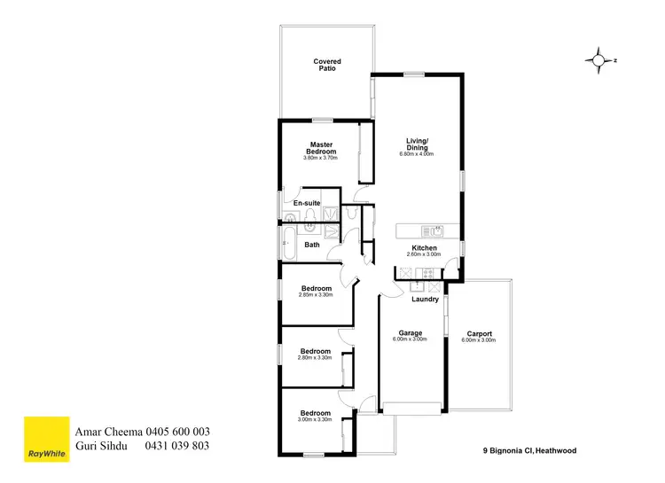 Floorplan of Homely house listing, 9 Bignonia Close, Heathwood QLD 4110
