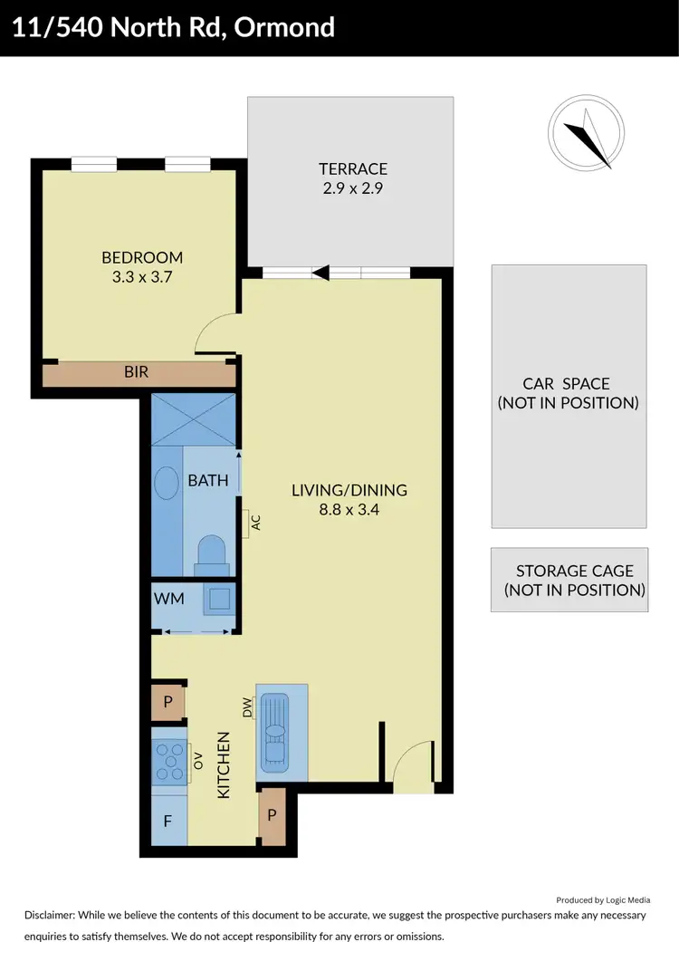 Floorplan of Homely apartment listing, 11/540 North Road, Ormond VIC 3204