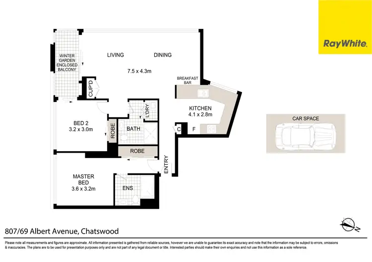 Floorplan of Homely unit listing, 807/69 Albert Avenue, Chatswood NSW 2067