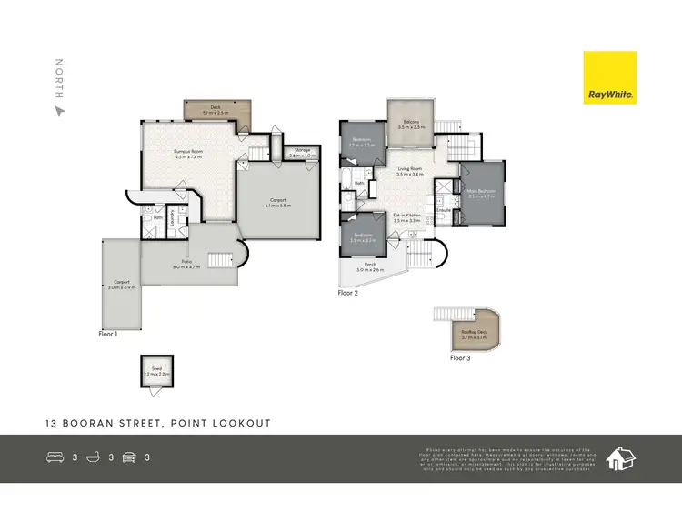 Floorplan of Homely house listing, 13 Booran Street, Point Lookout QLD 4183