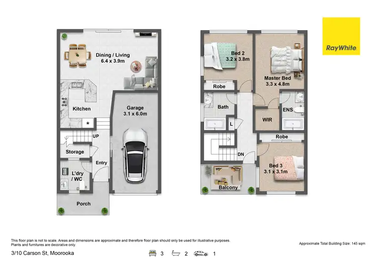 Floorplan of Homely townhouse listing, 3/10 Carson Street, Moorooka QLD 4105