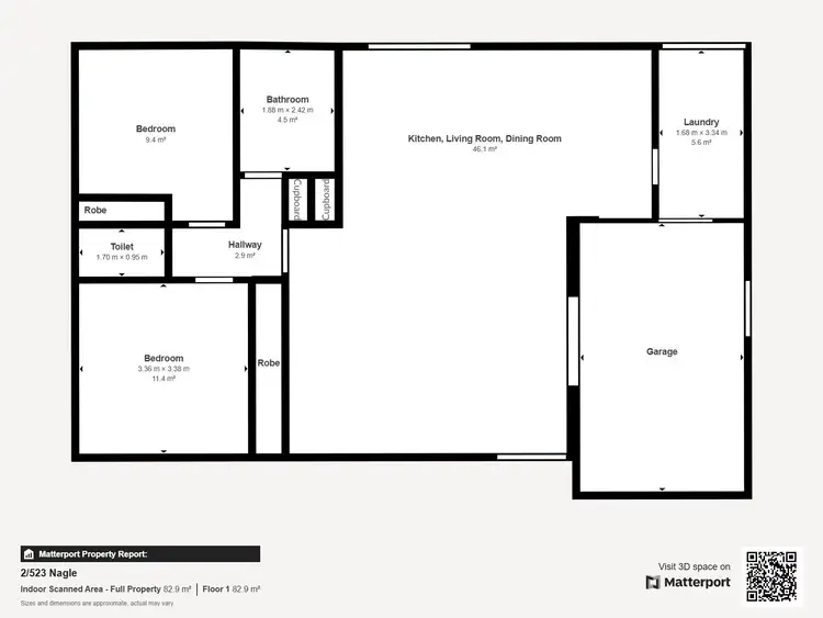 Floorplan of Homely unit listing, 2/523 Nagle Road, Lavington NSW 2641
