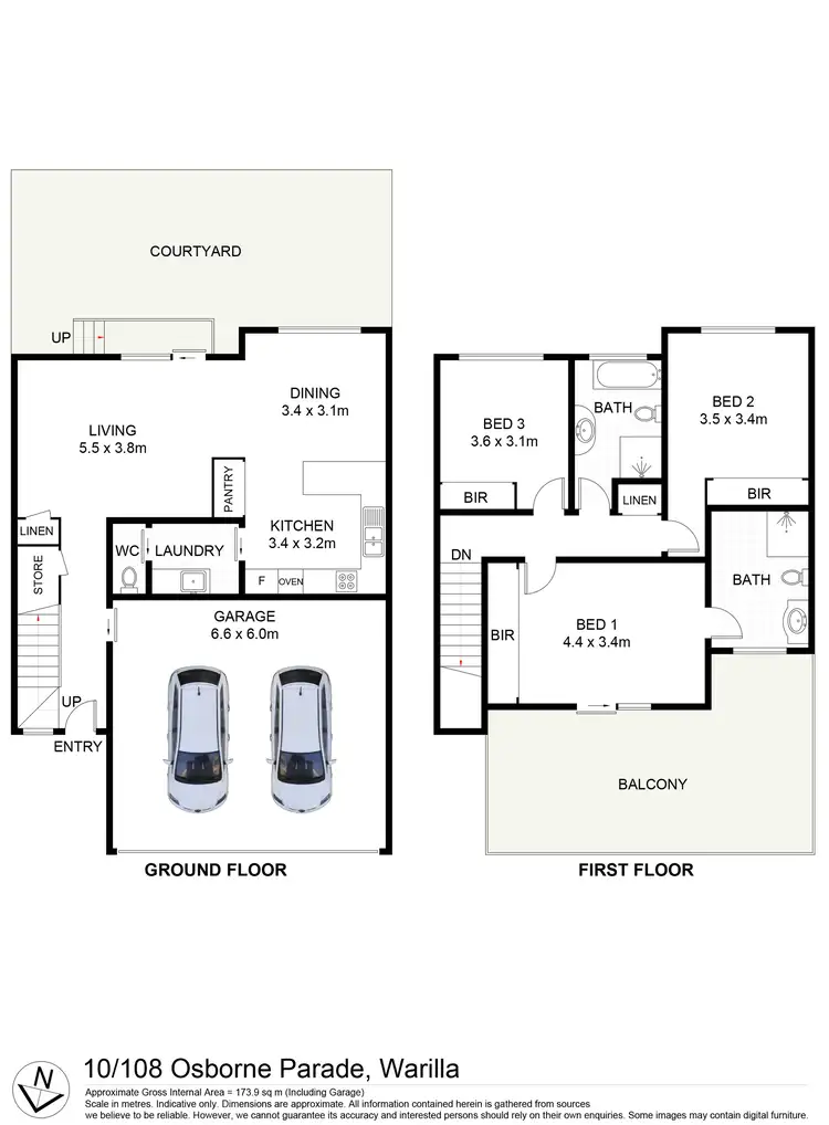 Floorplan of Homely townhouse listing, 10/108 Osborne Parade, Warilla NSW 2528