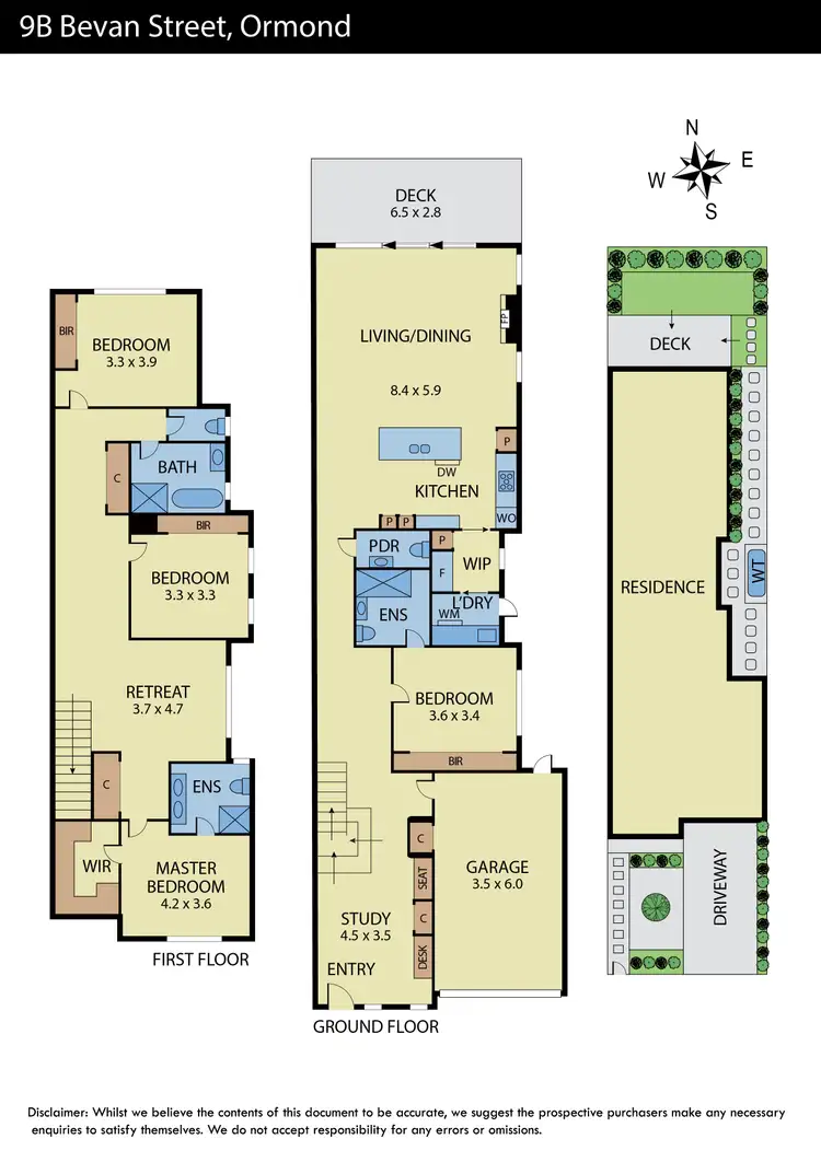 Floorplan of Homely townhouse listing, 9B Bevan Street, Ormond VIC 3204