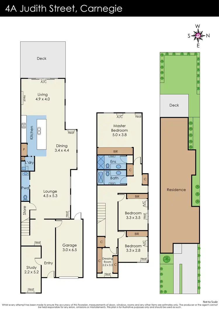 Floorplan of Homely townhouse listing, 4A Judith Street, Carnegie VIC 3163