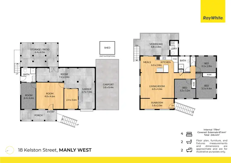 Floorplan of Homely house listing, 18 Kelston Street, Manly West QLD 4179