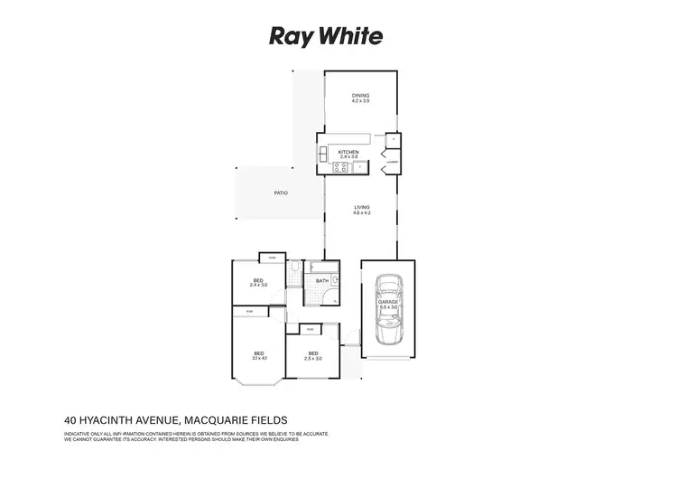 Floorplan of Homely house listing, 40 Hyacinth Avenue, Macquarie Fields NSW 2564