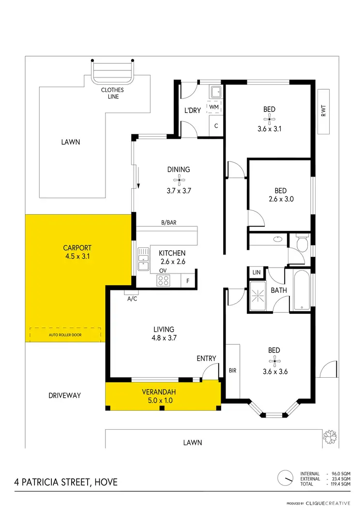Floorplan of Homely house listing, 4 Patricia Street, Hove SA 5048