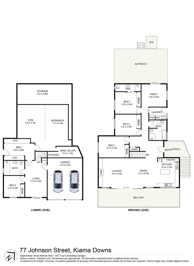 Floorplan of Homely house listing, 77 Johnson Street, Kiama Downs NSW 2533