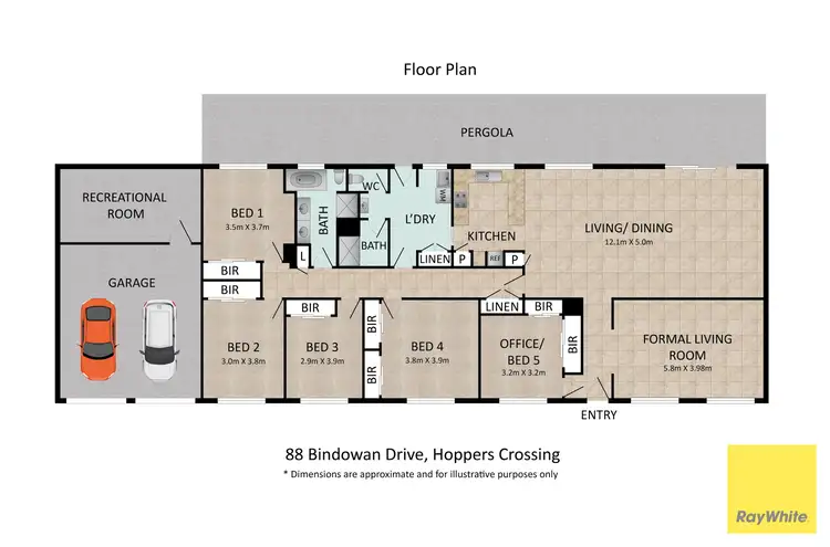 Floorplan of Homely house listing, 88 Bindowan Drive, Hoppers Crossing VIC 3029