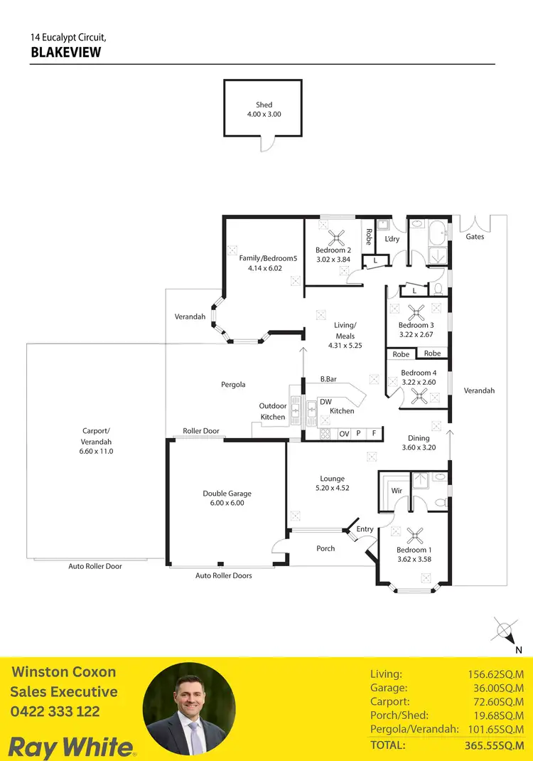 Floorplan of Homely house listing, 14 Eucalypt Circuit, Blakeview SA 5114
