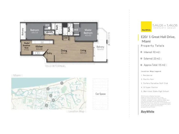 Floorplan of Homely apartment listing, E20/1 Great Hall Drive, Miami QLD 4220