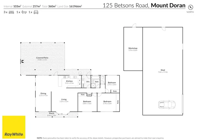 Floorplan of Homely house listing, 125 Betsons Road, Mount Doran VIC 3334