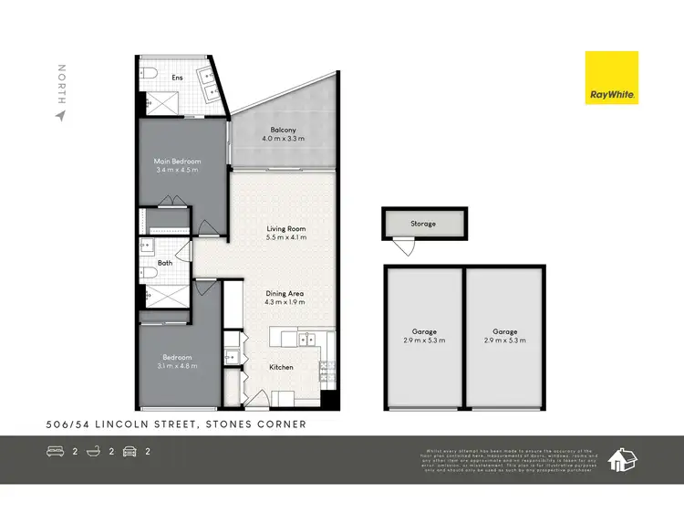 Floorplan of Homely apartment listing, 506/54 Lincoln Street, Stones Corner QLD 4120