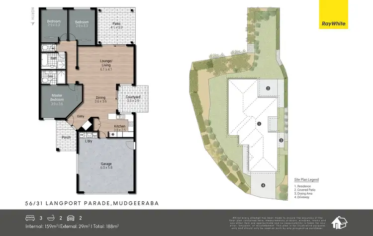 Floorplan of Homely townhouse listing, 56/31 Langport Parade, Mudgeeraba QLD 4213