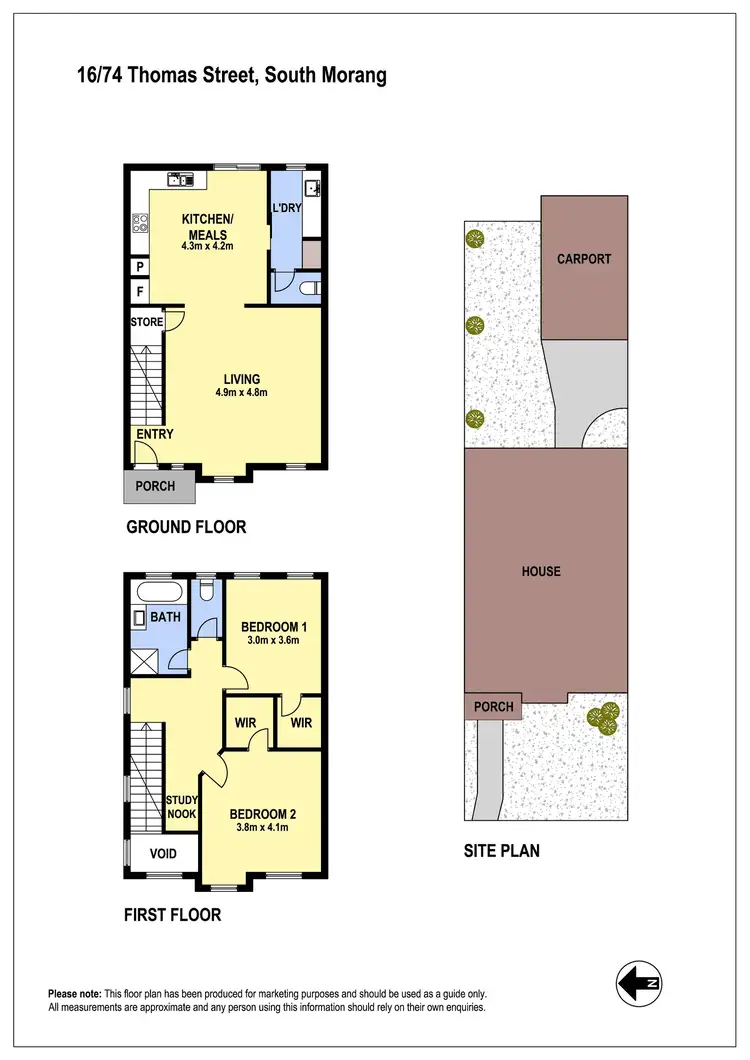 Floorplan of Homely townhouse listing, 16/74 Thomas Street, South Morang VIC 3752