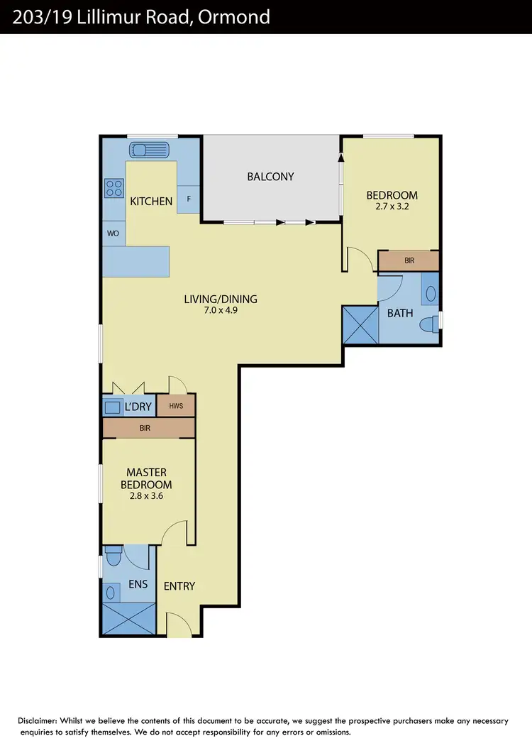 Floorplan of Homely apartment listing, 203/19 Lillimur Road, Ormond VIC 3204
